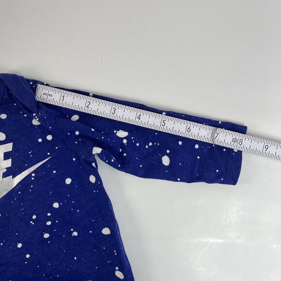 Nike Baby Set Blue Fleece Joggers & Long Sleeve Bodysuit White Logo Size 0–6 Mon - Picture 8 of 10